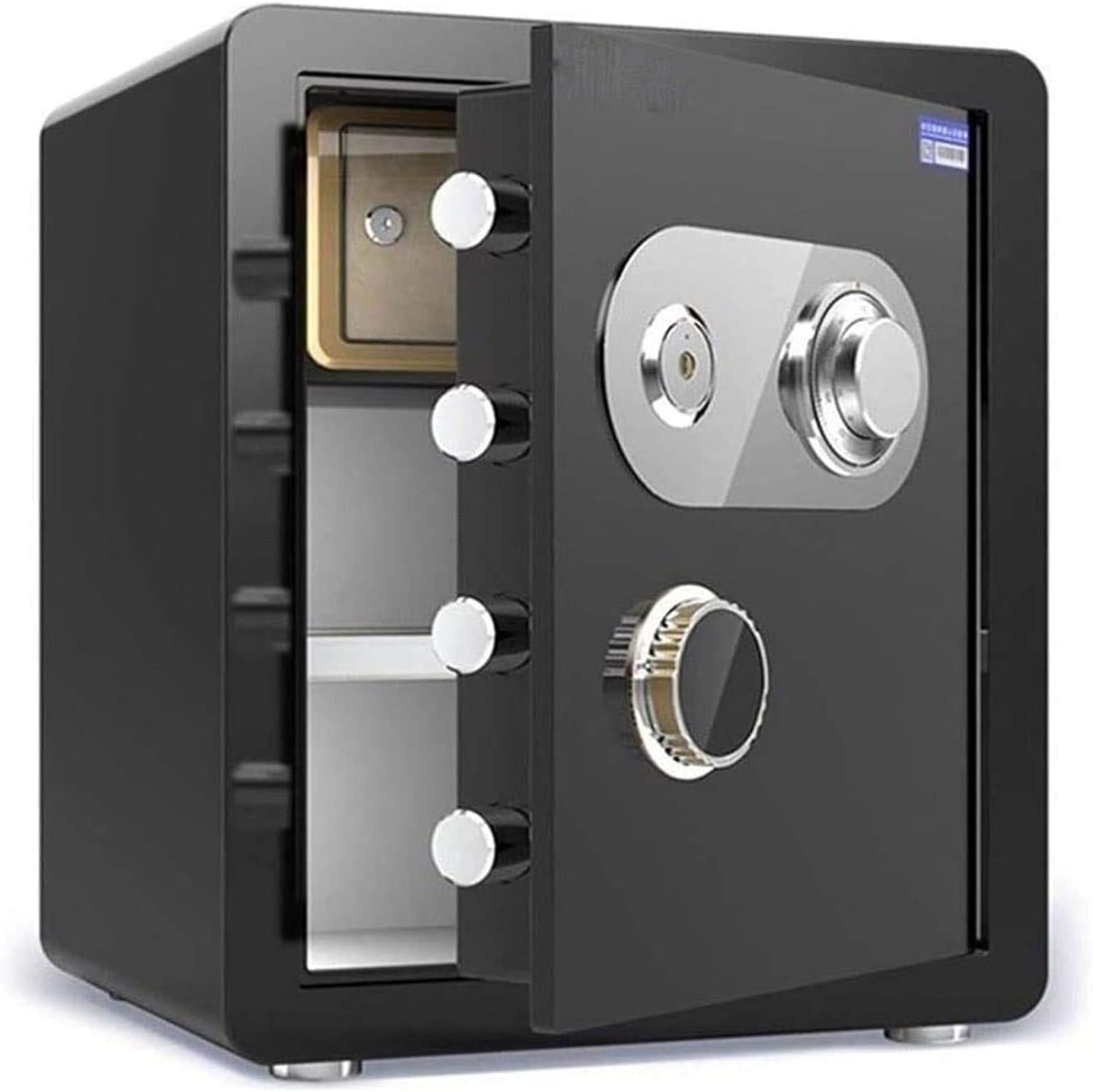 Strongbox Fireproof Waterproof Safe Safes Home And Lock Boxes Large Fireproof Home/Company Office Anti-Theft Safety Cabinet Mechanical Safety Box Height 45Cm For Home Office,Brown