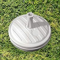 13L Garden Parasol Base Water Sand Fillable Stand Umbrella Sun Shade Outdoor Beach Patio Parasol Pole Holder (White)