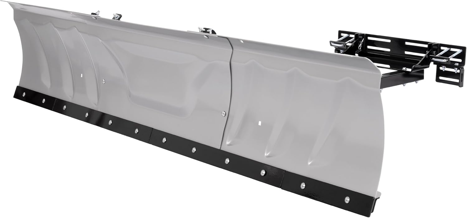 KUAFU Adjustable 60"-72" Universal UTV Switchblade Snow Plow Blade Angle Steel Powder Coated Gray and Black