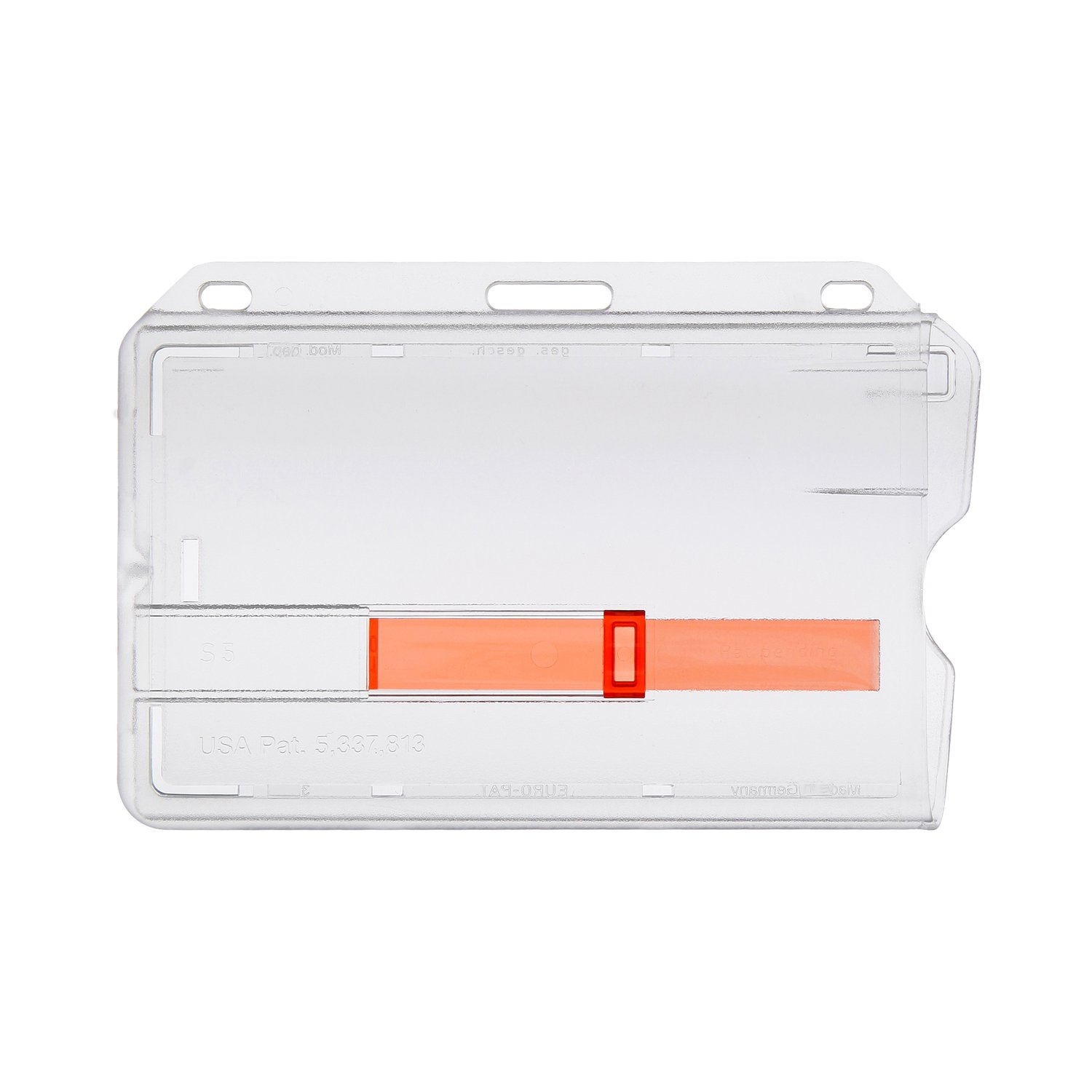 50 x KARTENHALTER - Rot Transparent Set Schieber Schnur Zugband Ausweishalter Ausziehbar Ausweis Kartenhülle Schutzhülle Horizontal Vertikal Hochformat Querformat Lanyard Karte JoJo Gürtelclip Clip