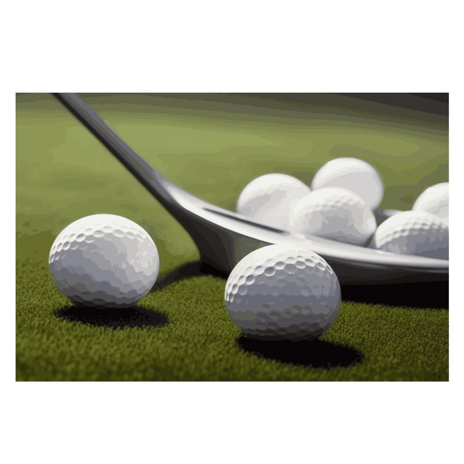 Golf Placemats Heat-Resistant Washable Place Mats Anti Slip Dining Table Place Mats Wipeable Dining Table Mats Kitchen Decoration Placemats 17.7’’×11.8’’