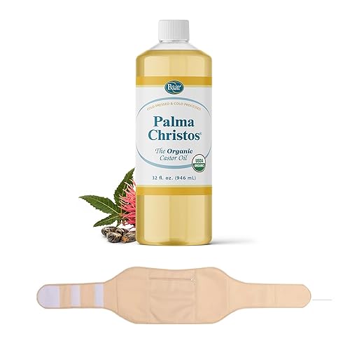 Baar Palma Christos - Aceite de ricino de 32 onzas y paquete ajustable