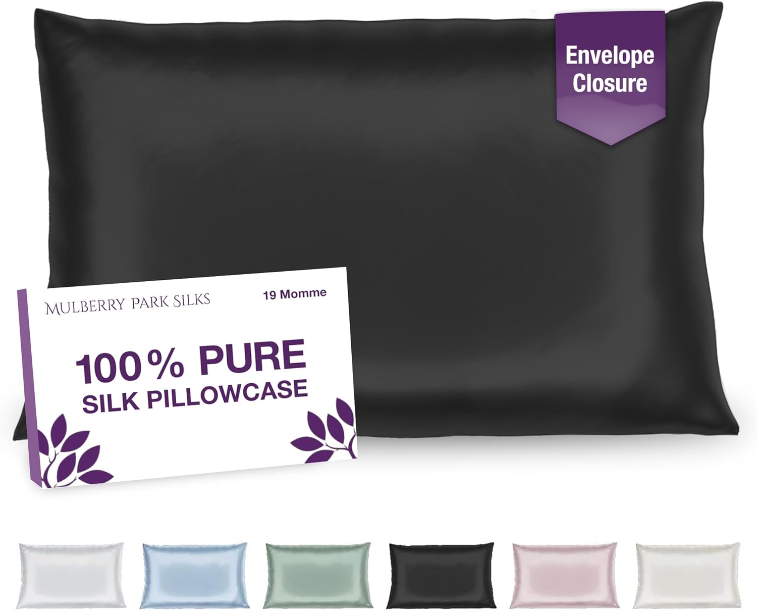 Mulberry Park Silks Pillowcase 19 Momme 600 Thread Count Silk Pillow