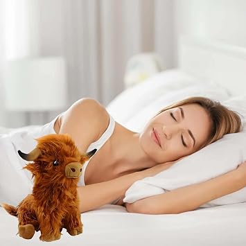 1 Pc Highland Cow Soft Toy, 25cm Highland Cow Plush, Ages 15+