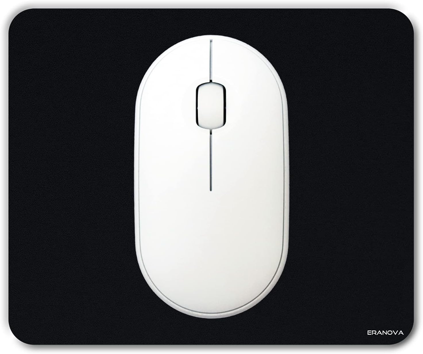 Eranova Mini Mouse Pad 5x6 Inches, Portable Small Mouse Pad Ultra Thick Non-Slip Base Washable Compact Black Mouse Mat for Laptop Wireless Mouse Traveling Office