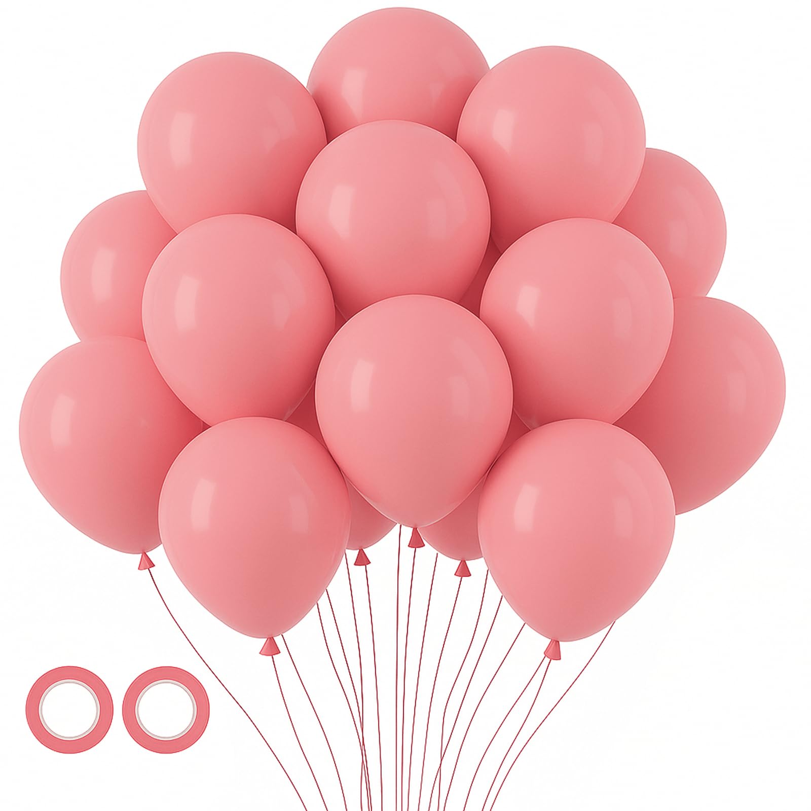 Voircoloria 105pcs Retro Pink Party Latex Balloons, 12inch