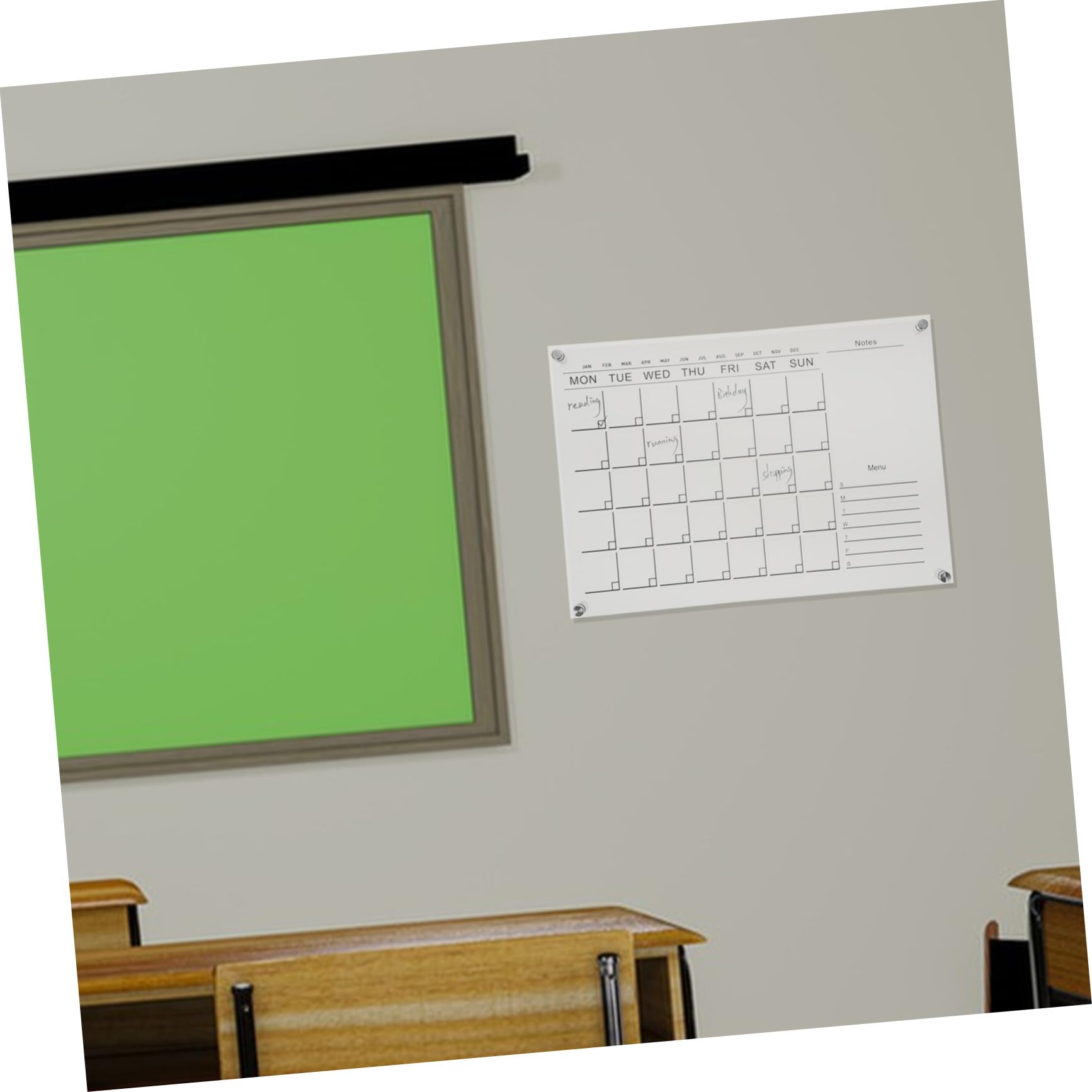 Acryl Wandkalender 1 Satz Transparente Wochenplaner Tafel | Abwischbar, Dekorativ und Leicht, für Zuhause oder Laden, mit Sicherem Acryl und Schickem Stil Zufällige Farbe