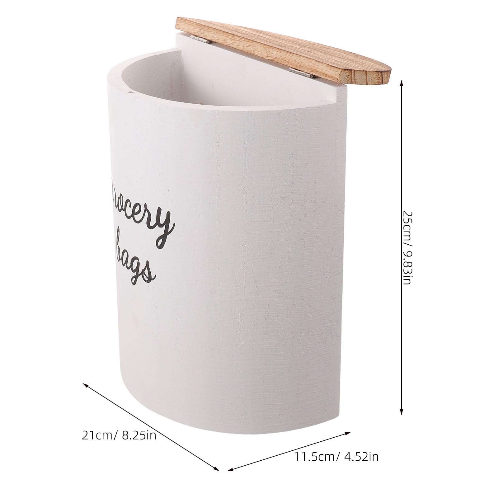 Organizador de Bolsas de Basura de Madera: Caja de Almacenamiento de Pared - Soporte rústico para Bolsas de plástico de supermercado - para Usar en la despensa de la Cocina o en el