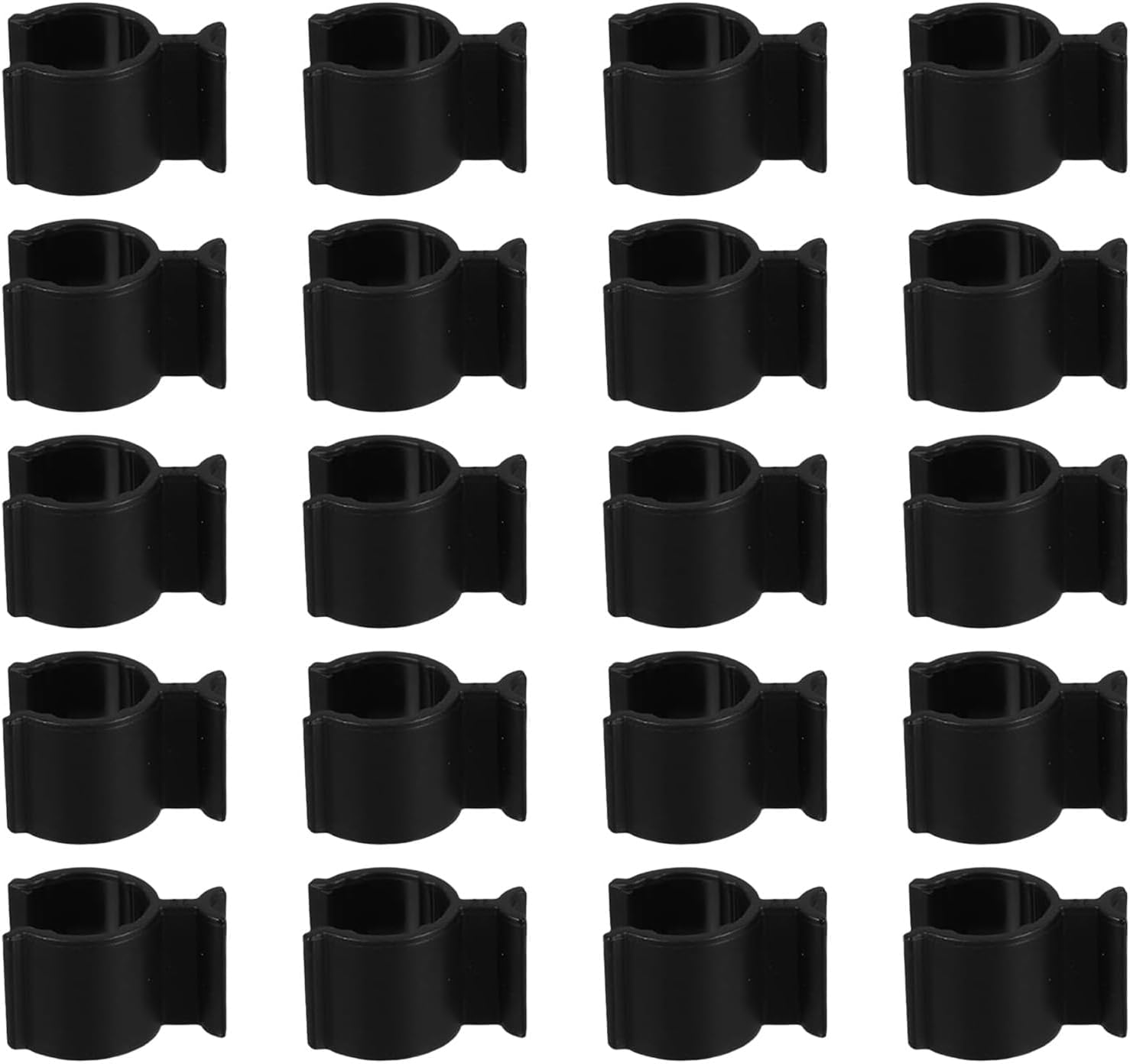 20Pcs Black Medium Leakproof Cosmetic Dispenser Pump Lock Clip