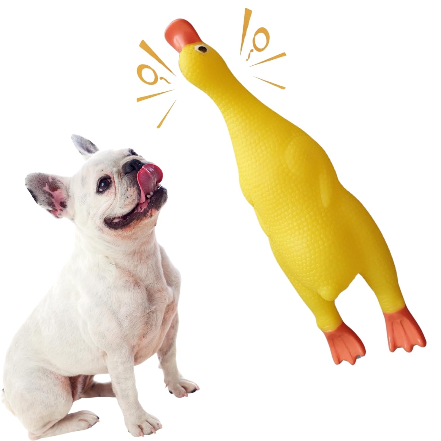 Squeaky Duck Toy, Fun and Festive Pet Toy for Hours of Entertainment, Festive Pet Plaything, Interactive Duck Fun, Stimulating Squeaker Sound, Safe Pet Toy, Entertaining Pet Accessory.