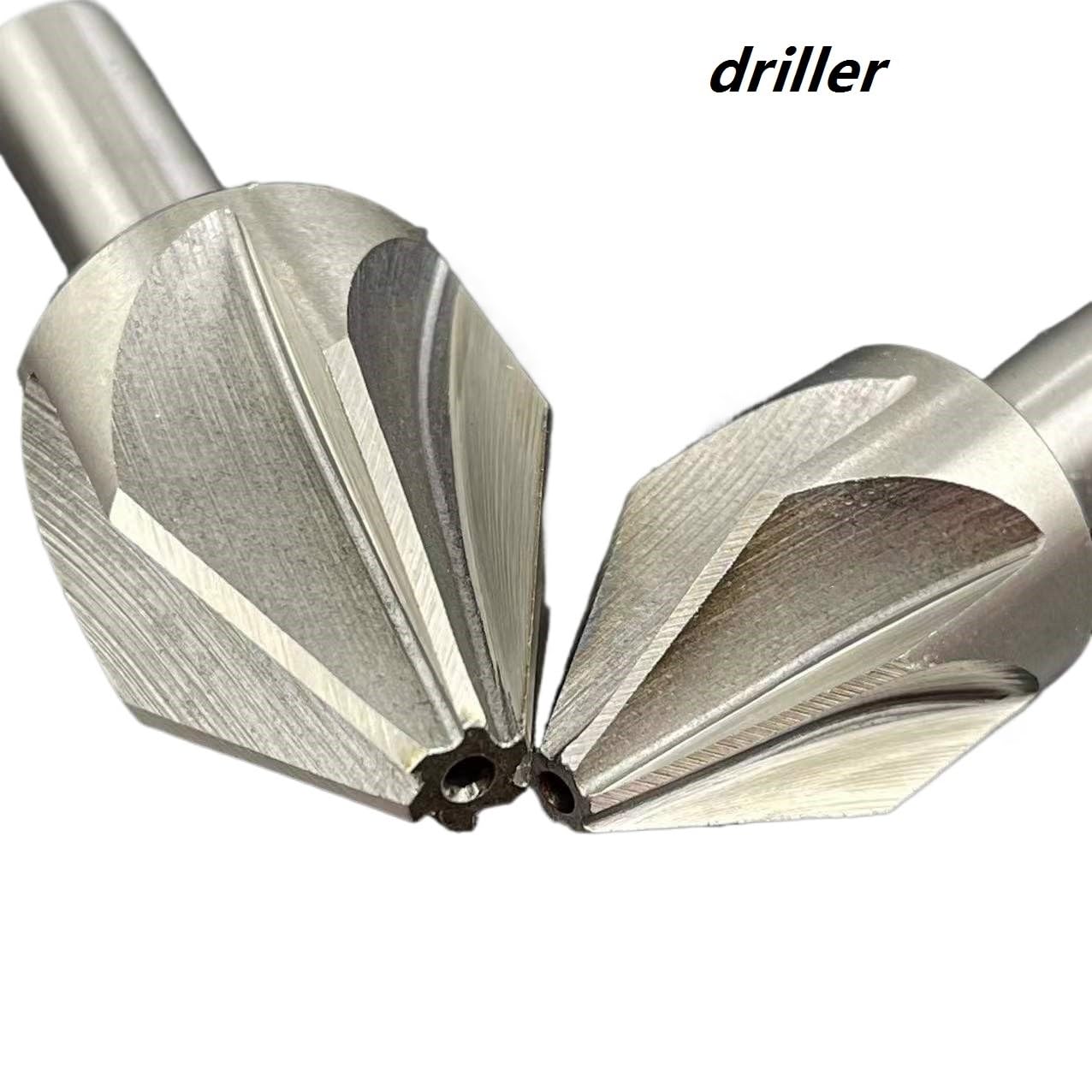 Taladro avellanador de metal Fresa de extremo for desbarbar y biselar, 60 grados, chaflán broca flauta 6/8, avellanador HSS 6/10/12,5/14/16/20/25/30mm(35mm)