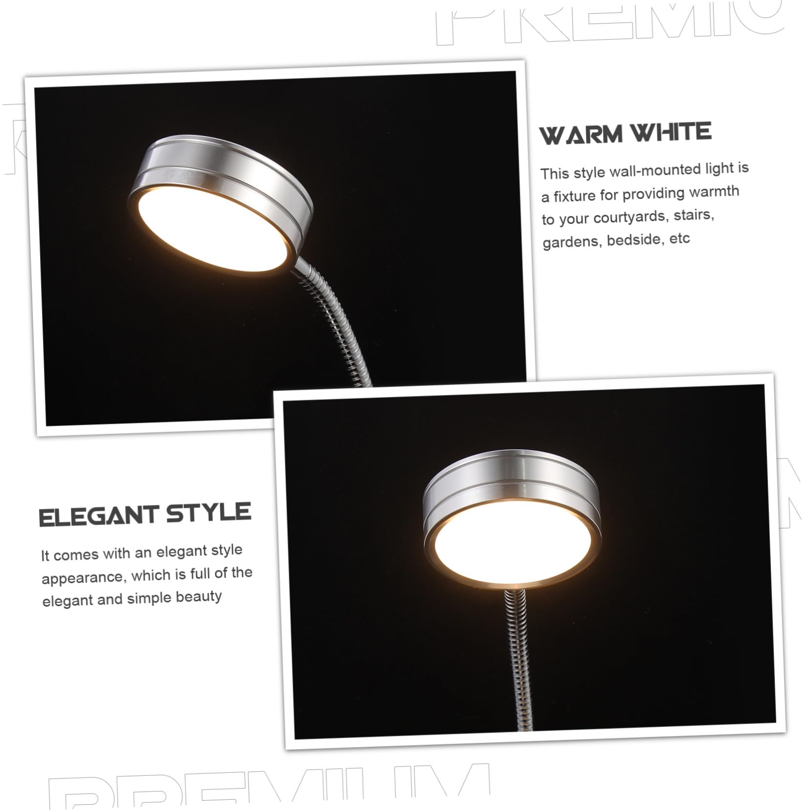 Lámpara Lectura Led De Pared Con Cuello Flexible Luz Cabecero Dormitorio Para Estudiantes Montura Fácil Enchufe Eu Iluminación Acogedora Para Habitación