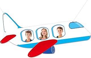 Airplane Birthday Party Decorations Airplane Shaped Photo Prop Selfie Frame Large Fabric Aircraft Backdrop Banner Plane Themed Photo Booth Prop Background for Kids Baby Shower Birthday Party Supplies