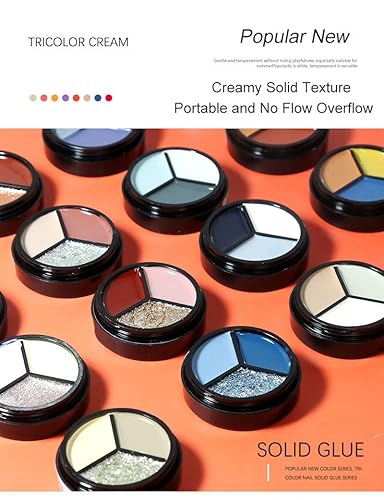 Miniatura 4 de AIJIMEI Esmalte de uñas sólido 3 en 1, esmalte de uñas en gel sólido, esmalte en gel sólido crema para pintura de uñas, gel semipermanente para el