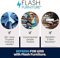 Vista 5 de Flash Furniture Seneca - Juego de 4 sillas de ratán sintético para exteriores, sofá biplaza y mesa en color marrón chocolate Seneca