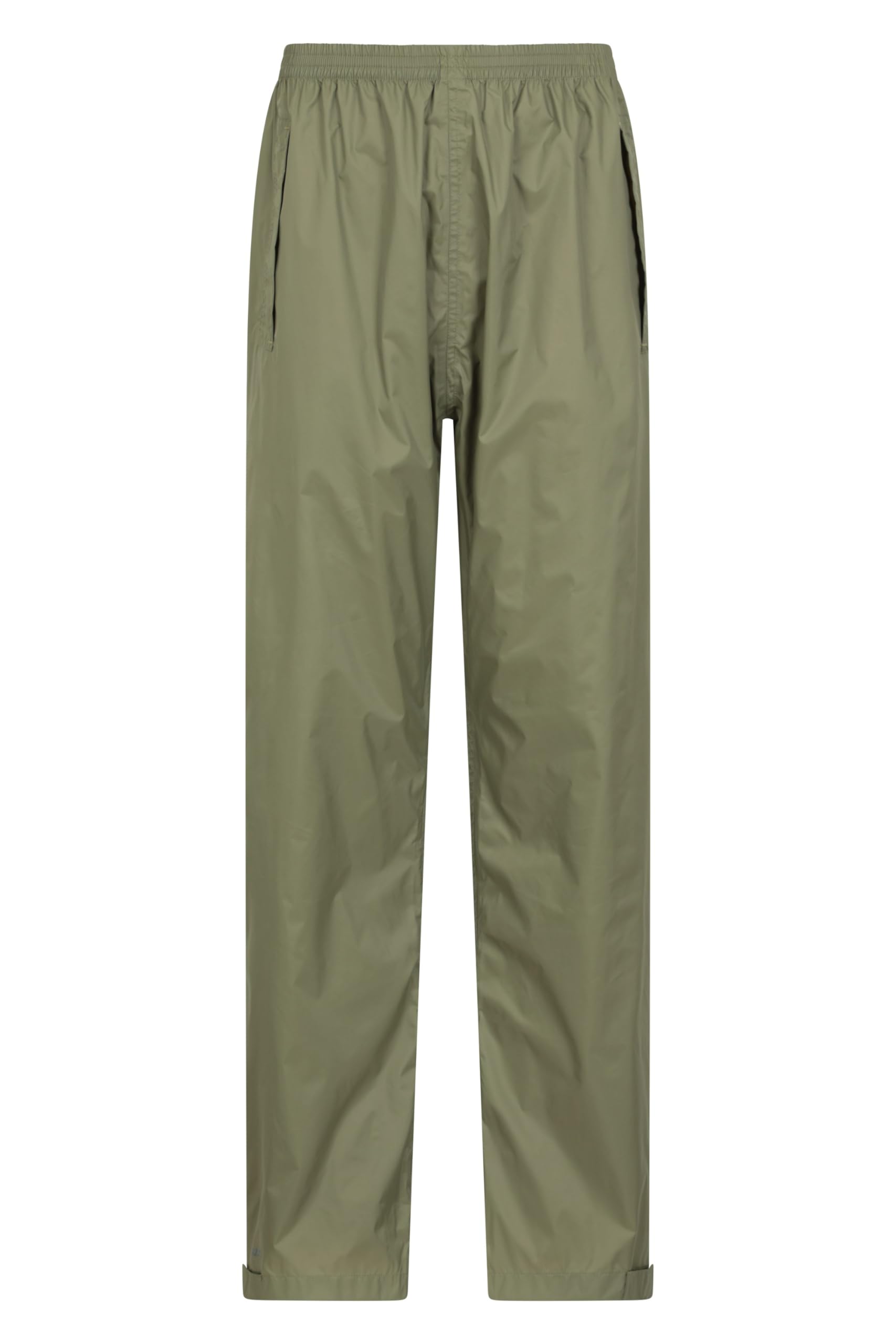 Mountain Warehouse Women's Khaki 'Pakka' Waterproof Hook & Loop Ankle Openings Everyday Over Trousers In | Size: 10