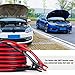 Booster Jumper Cable 4 Gauge x 20Ft 600AMP with Reverse Polarity Protection, Safety Gloves,Carry Bag