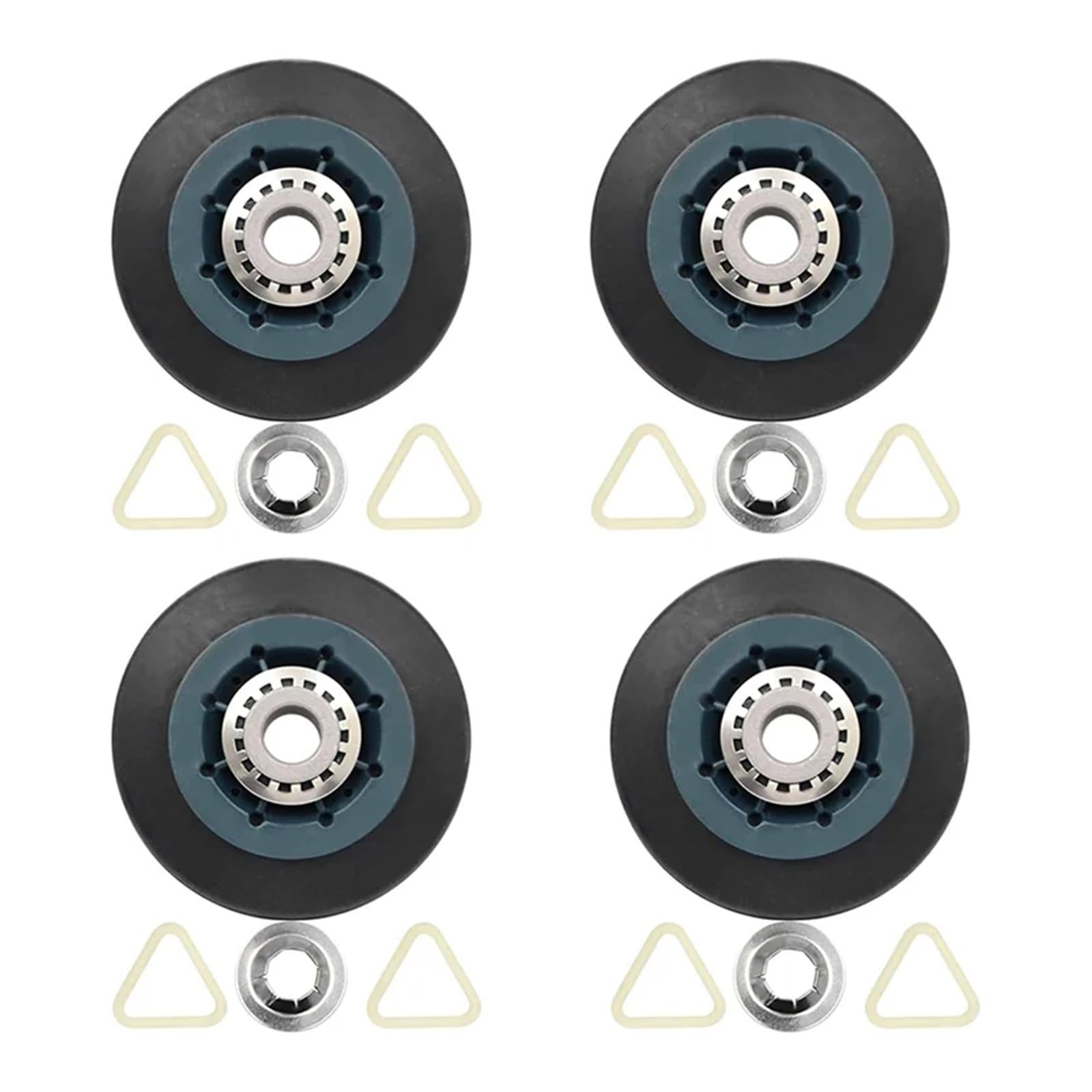 Genérico Paquete de 4 Piezas W10314173 Kit de Soporte de Tambor for Secadora Piezas de Secadora compatibles con el Kit de Soporte de Tambor WPW10314173 Piezas de Secadora