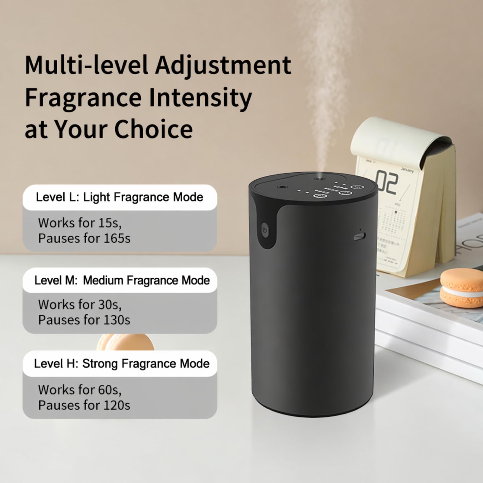 hKjPlvf Difusor Aceite Esencial Doble Boquilla Sin Agua Nebulizador Portatil Recargable 10ml Bateria 2000mAh 3 Modos Niebla Casa Oficina Coche Dormitorio Yoga SPA Regalo Darkbrown