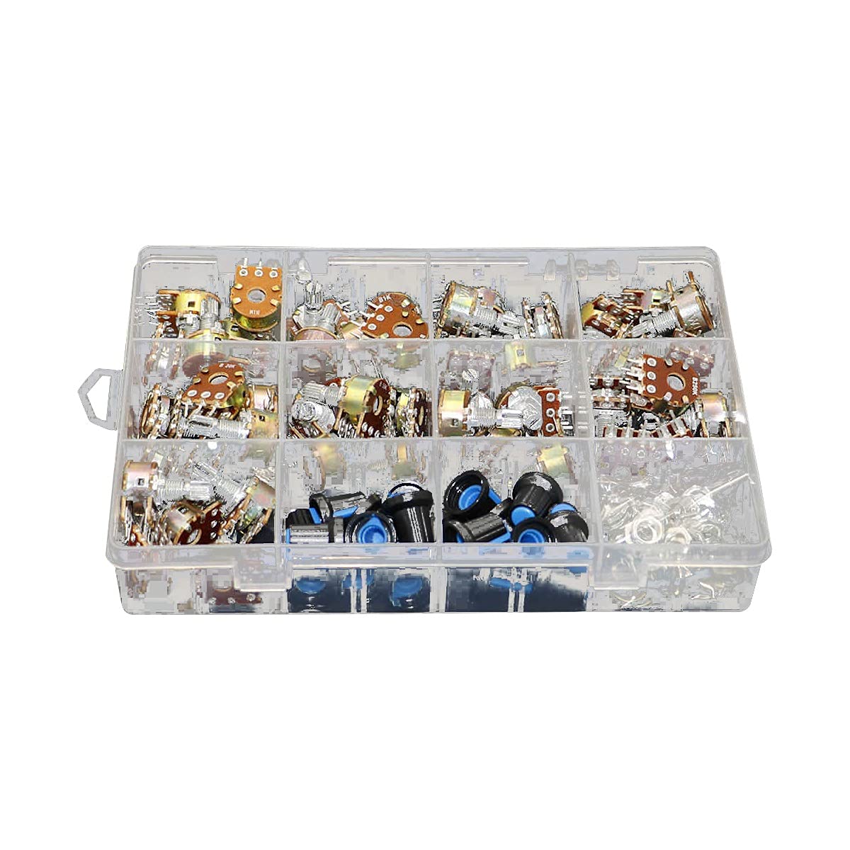Potentiomètre WH148 double cage pour remplacer un bouton de volume défectueux ou usé