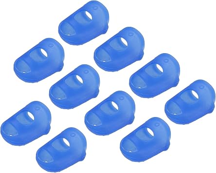 YOKIVE 20 Pcs Fingertip Protector Silicone Fingertip Covers | Protect Fingers, Great for Playing Guitar, Sewing, Cutting Dark Blue, 23mm/0.9-inch