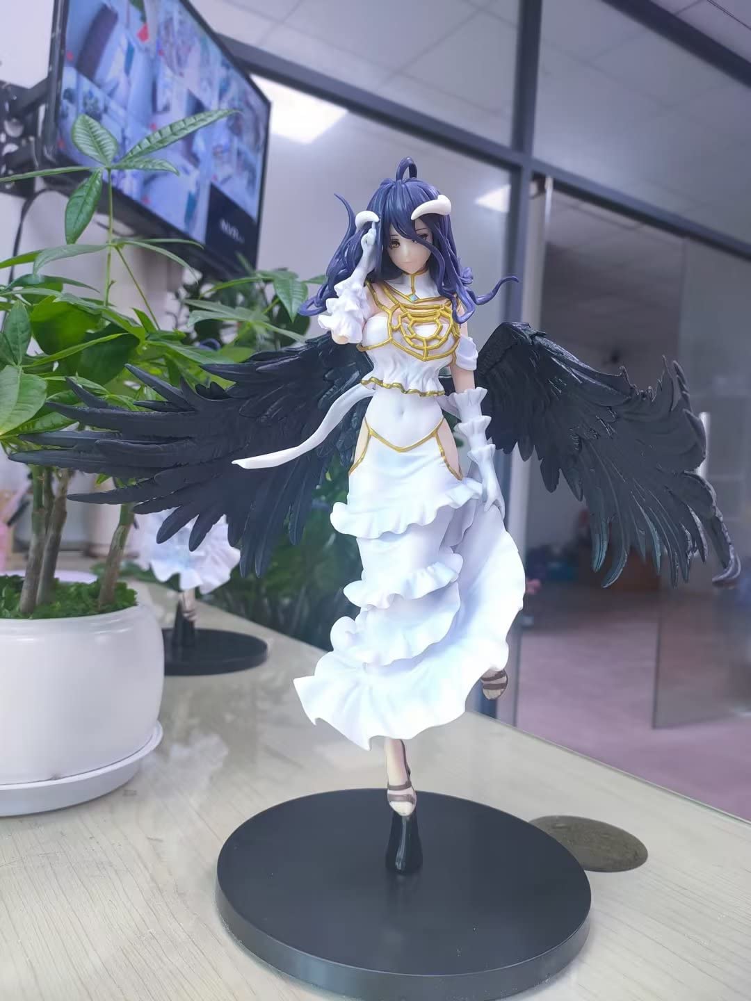 Figura de anime Girl de 30 cm, ?ltima edici?n limitada de anime japon?s, Overlord IV Albedo Wing Girl Overlord Albedo So-bin, figura de acci?n para NFsgVCGJos, modelo coleccionable, mu?eca de juguete,