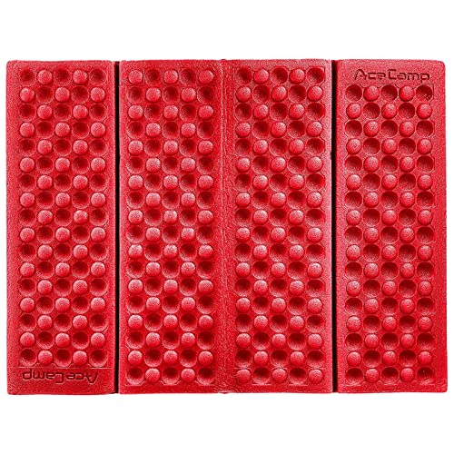 Acecamp 3940 Portable Lightweight Mini Waterproof Folding Mat, Foam Sitting Pad For Outdoor Activities, Foldable Kneeling And Seat Cushion For Comfort, Red #TOP1