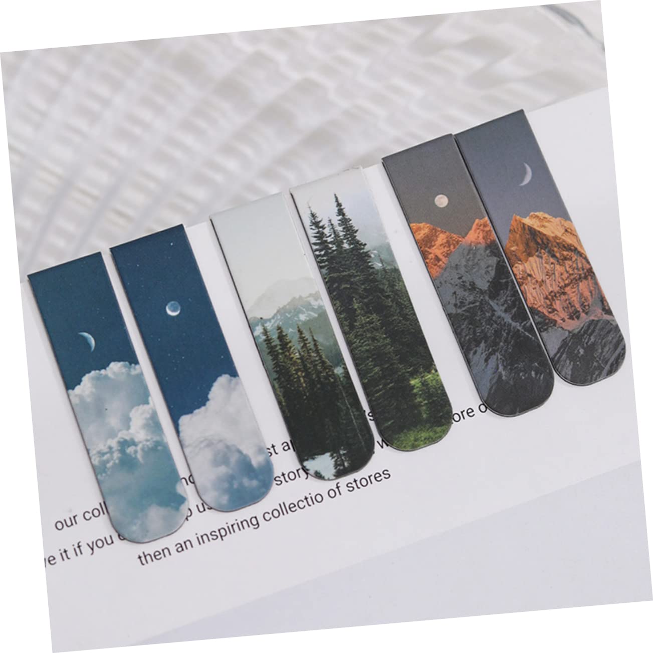 Marcador Magnético De Paisaje Marcapáginas Marcadores De Libros Bookmark Imán Pluma Magnética Pegatina Marcador De Página Clips De Página De Libro Magnético 8 Piezas X 4