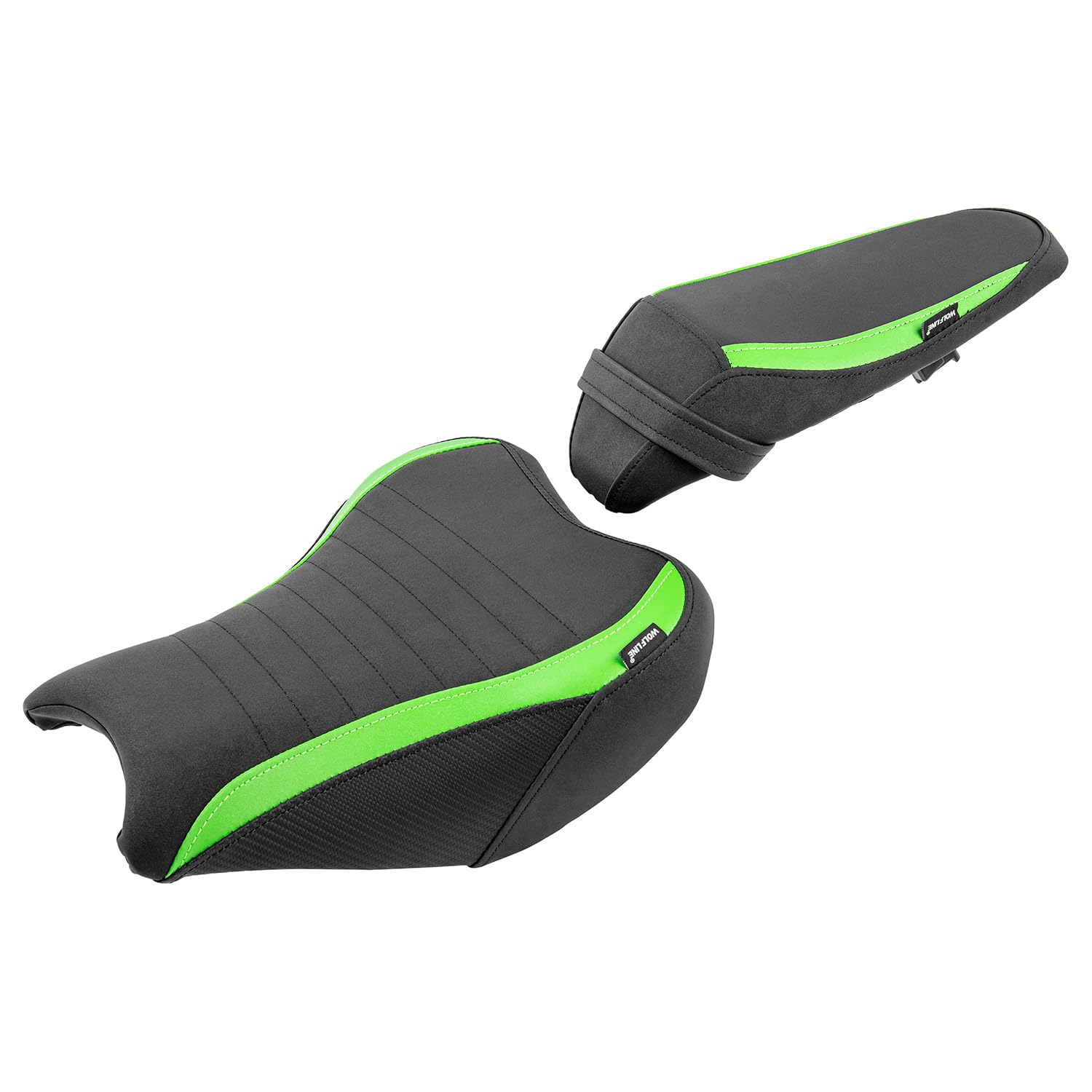 Ensemble de coussins de siège conducteur avant en cuir pour moto adapté pour Z900 Z 900 2017 2018 2019 2020 2021 2022 2023 2024 Coussin arrière doux pour soulager la pression, vert