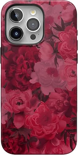 Vista 364 de Casely Funda para iPhone 15 Pro Max Jardín Secreto Flores mixtas Funda atrevida Compatible con MagSafe y botón de acción Secret Garden