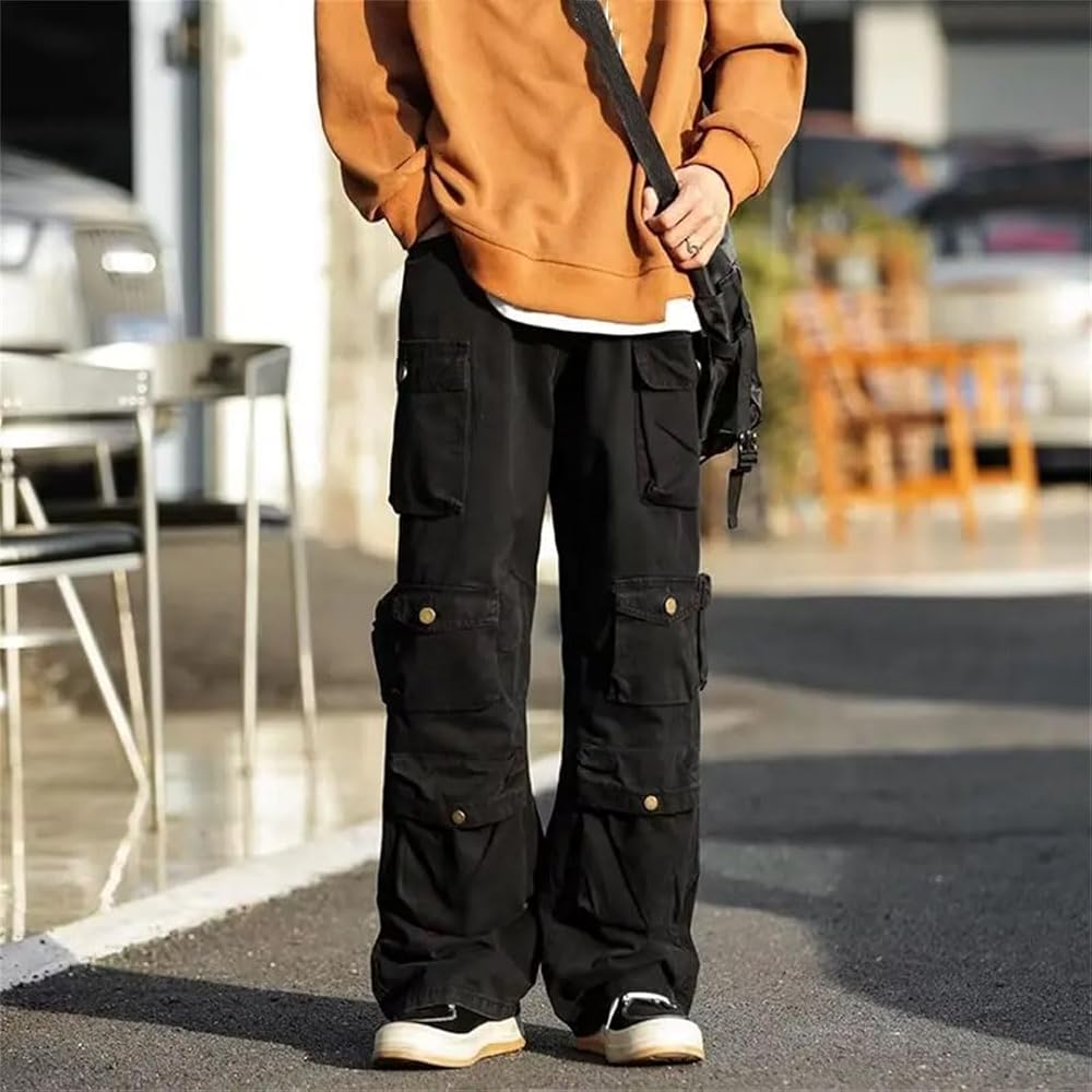 Men's Multi-Pockets Cargo Pants Loose Casual Jogging Pants