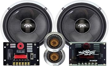 Sky High Car Audio SHCA - 65C2P Premium Neo 2 Way 6.5" Component Set 4 ohm Neo Motors, Titanium Dome