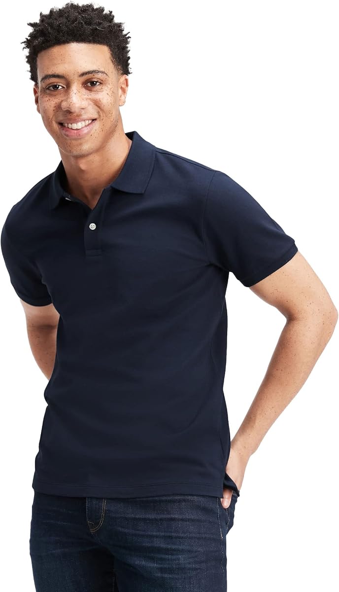Polo de piqué elástico para hombre