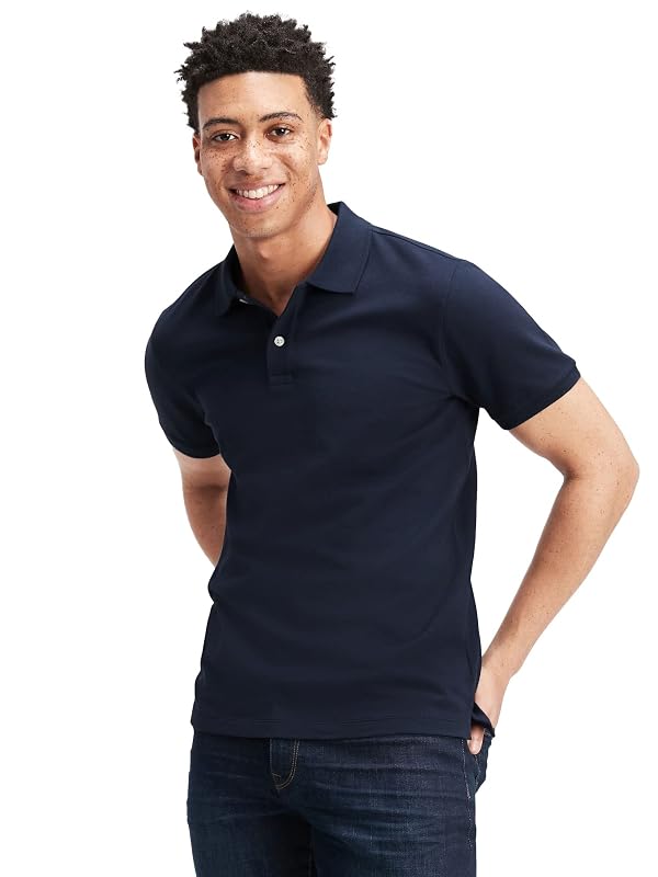 GAP Mens Stretch Pique Polo Shirt, Tapestry Navy, Large US by GAP - Used condition - US$15.99