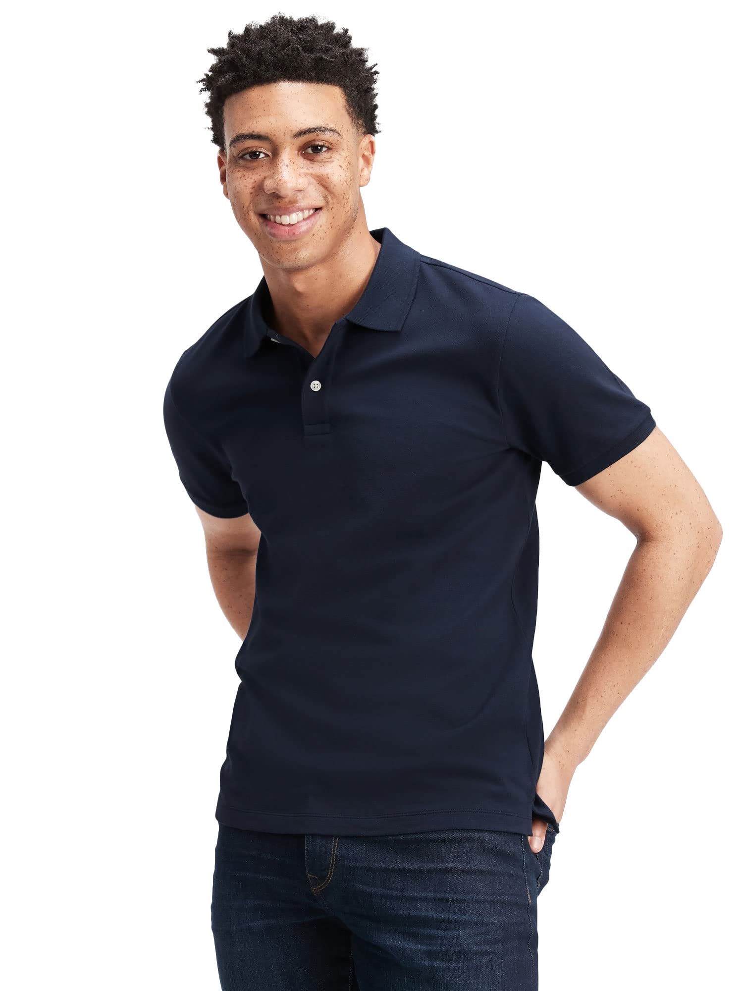 Men's Stretch Pique Polo Shirt