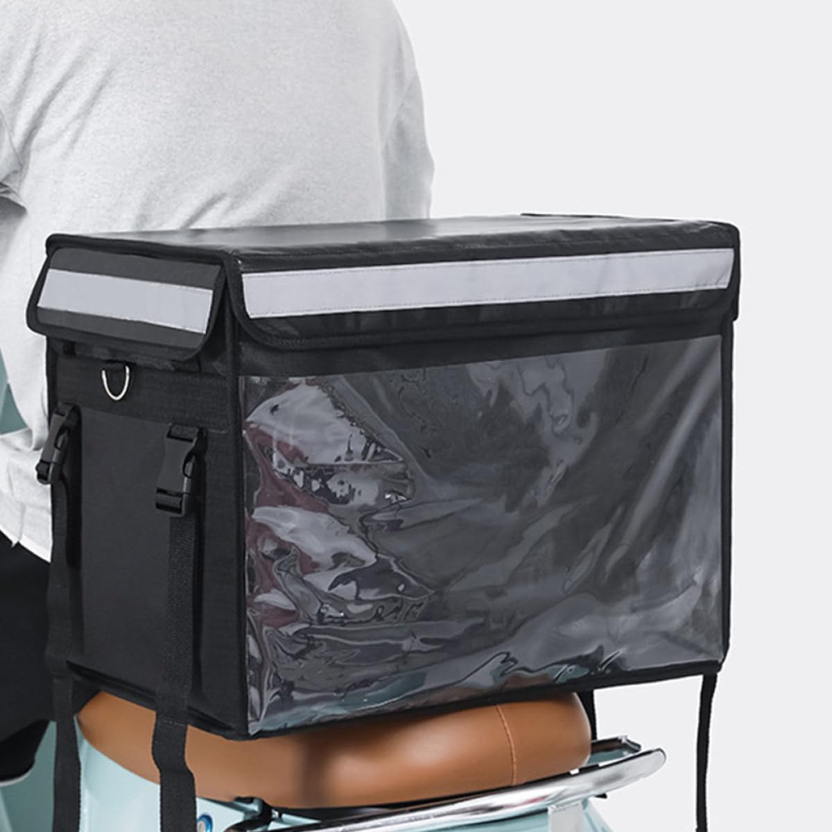 HEMOTON Contenitore Isotermico per Alimenti da 32l Oxford Nero, Resistente, per Picnic e Mantenere Cibi Caldi o Freddi