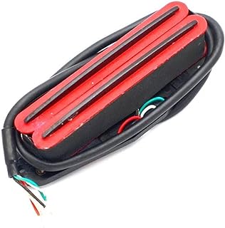 Dual Rail Humbucker Double Coil Humbucker Pickup Sensitive Response And Clear Tone Single Pickup For Electric Guitar guitar pickup set (Color : R with Black)