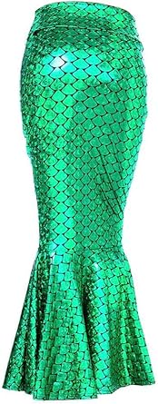 917 - Plus Size Faux Leather Pleated High Waist Maxi Mermaid Skirt