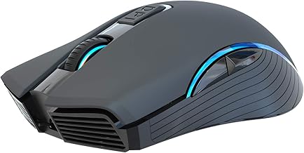 Wireless Mouse for Laptop, Silence Full Size Rechargeable Computer Mouse Comfortable with Nano USB,3 Adjustable DPI 6 Buttons, Left and Right Hand for Notebook/PC/Mac System