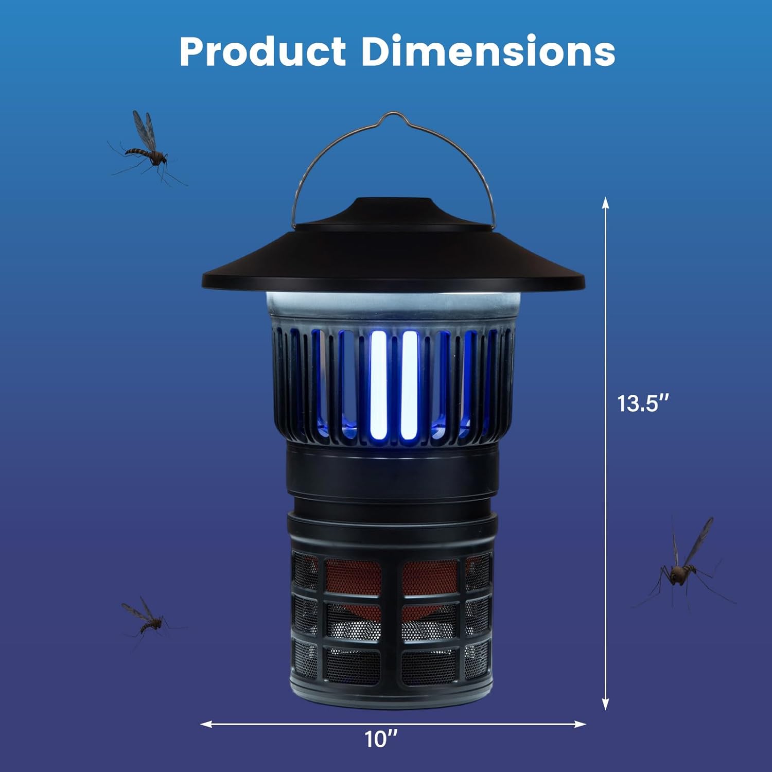 Tangkula Bug Zapper Outdoor, Mosquito Zapper, Mosquito Killer Fly Traps with 3 Adjustable Lighting Modes, Mosquito Trap Fly Zapper for Indoor, Patio, Backyard, Garden