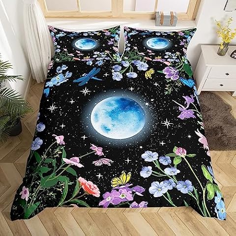 Butterflies and Dragonflies King Size Duvet Cover Cover