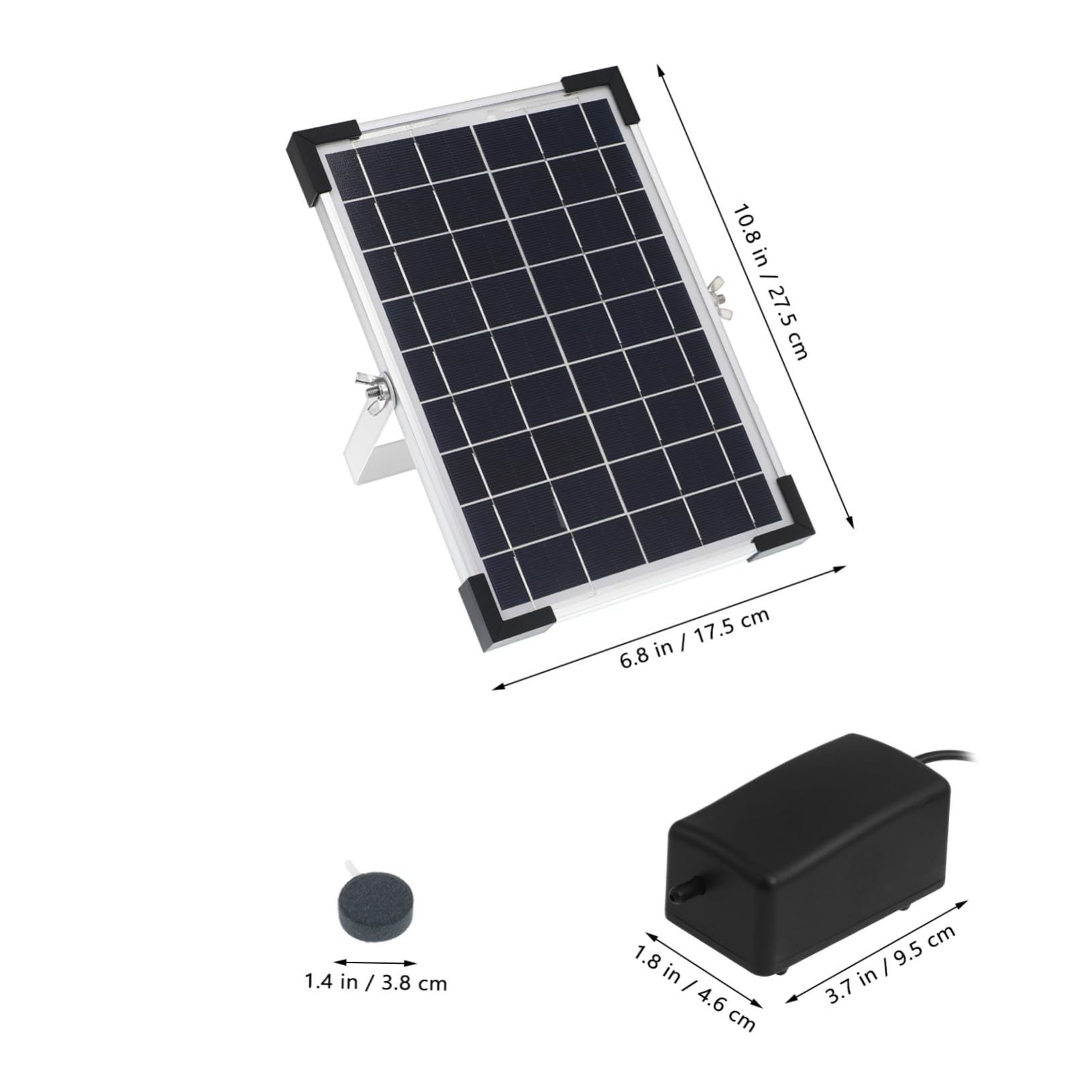 HEMOTON Solar Aquarium Luftpumpe Solar-luftpumpe Aquarium Sauerstoffpumpe Solar-teichpumpe Teichbelüfter Für Außenteiche Solarpanel-pumpen-kit Fischtankbelüfter Aquariumpumpe
