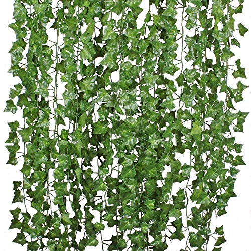 So Cal Pro Fake Ivy Leaves Artificial Ivy Greenery Vines For Room Decor Leaves Room Decor Fake Leaves Ivy Eucalyptus Garland Faux Vines Wedding Decor (6 Strands Of Ivy) #TOP1