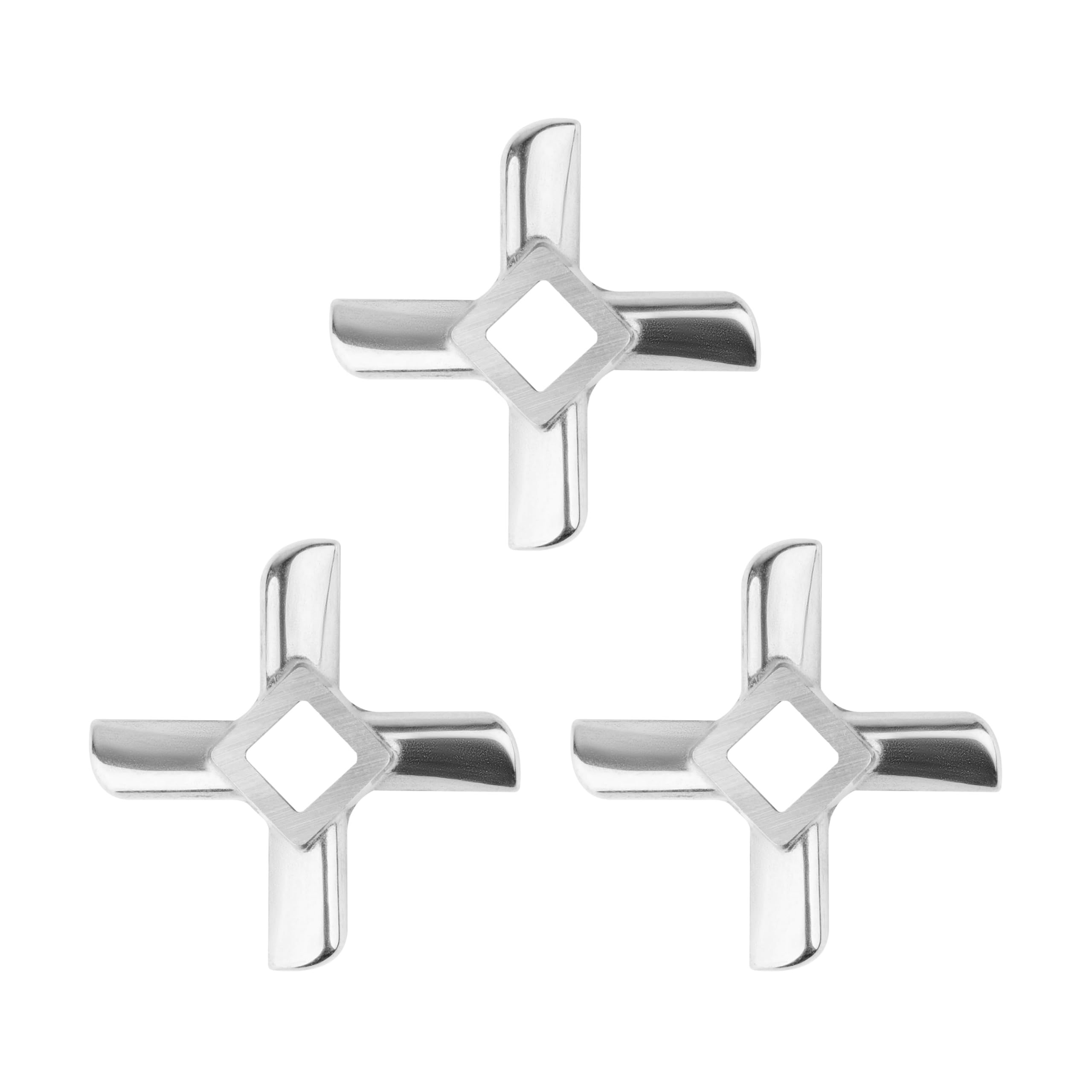 Cuchillas para amoladora de carne, 3 unidades, tamaño #8, accesorios de repuesto para amoladoras, cuchillas universales de acero inoxidable para amoladoras eléctricas