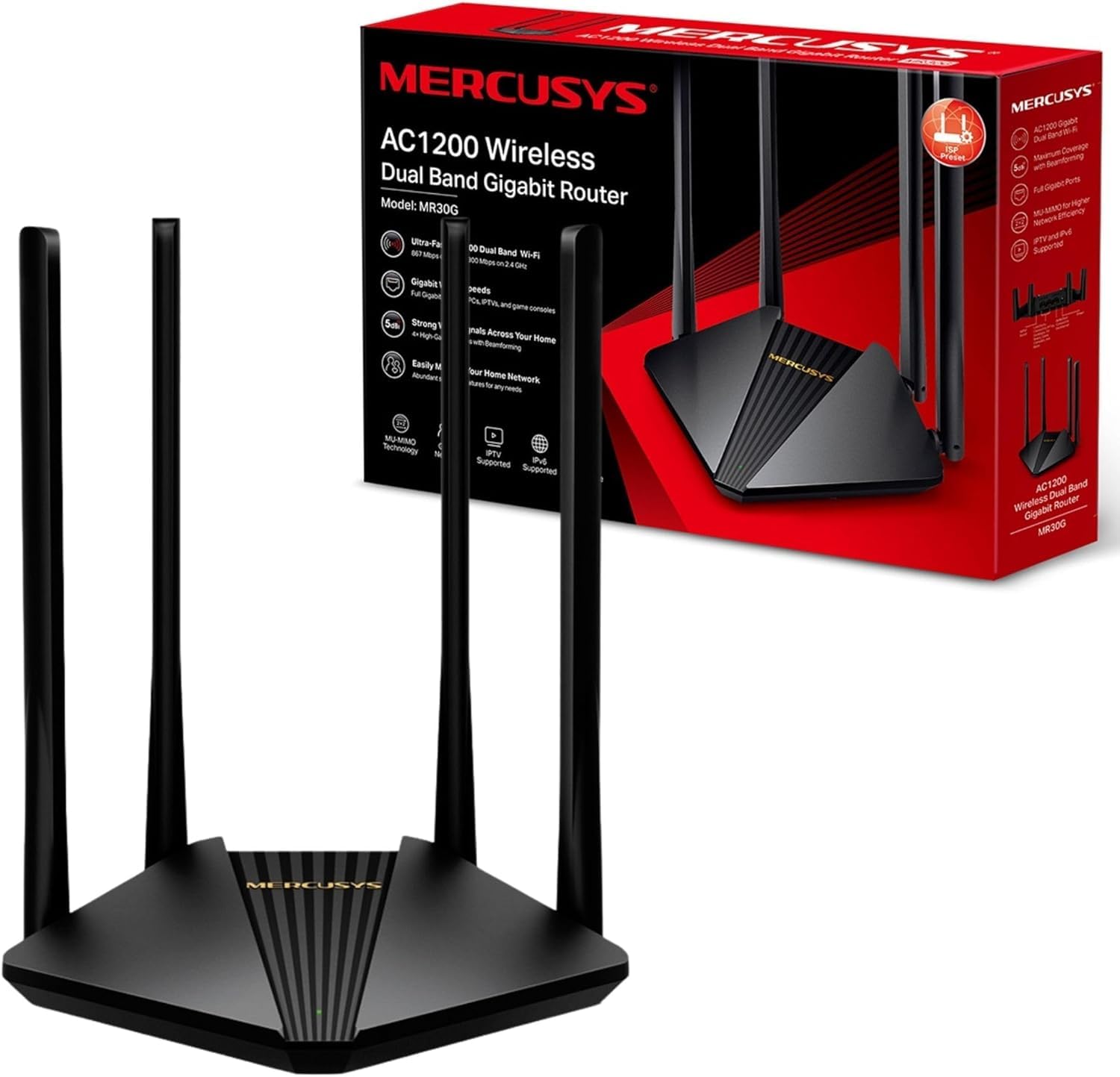 Mercusys AC1200 Wireless Dual Band Gigabit Router