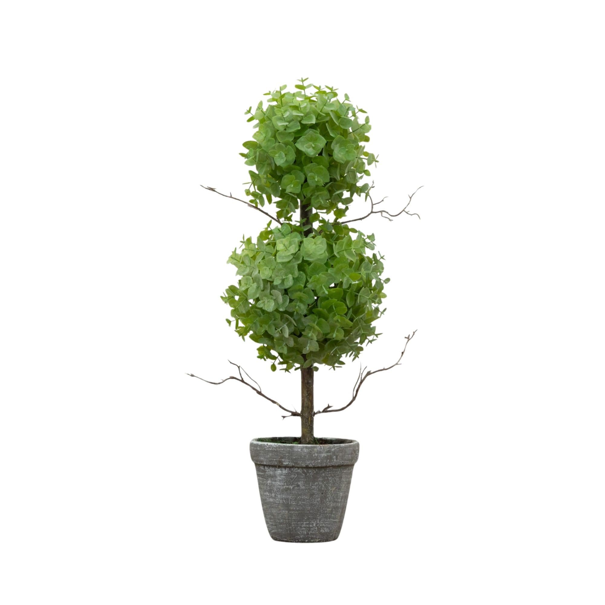 Nearly Natural 2ft. Eucalyptus Double Ball Topiary Artificial Tree