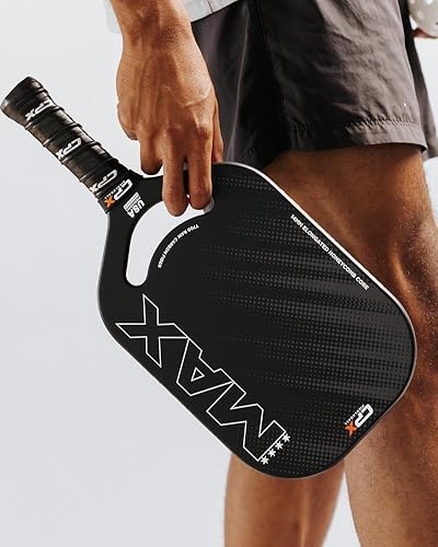 Miniatura 10 de CPX MAX T700 - Raqueta alargada de fibra de carbono cruda, color negro, grado profesional, grosor de núcleo de 0.551 in, cómodo agarre estilo tenis,