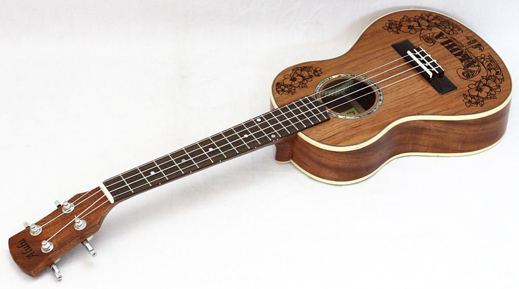 Alulu Solid Mahogany Tenor Ukulele, Bikini Girl02, Including One Hard Case