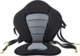 Kayak Seat Padded Deluxe Canoe Seat Adjustable Boat Seat Cushioned Fishing Seat High Back Comfortable Backrest Support kayak seats with back support high back canoe seat kayak backrest replacement for