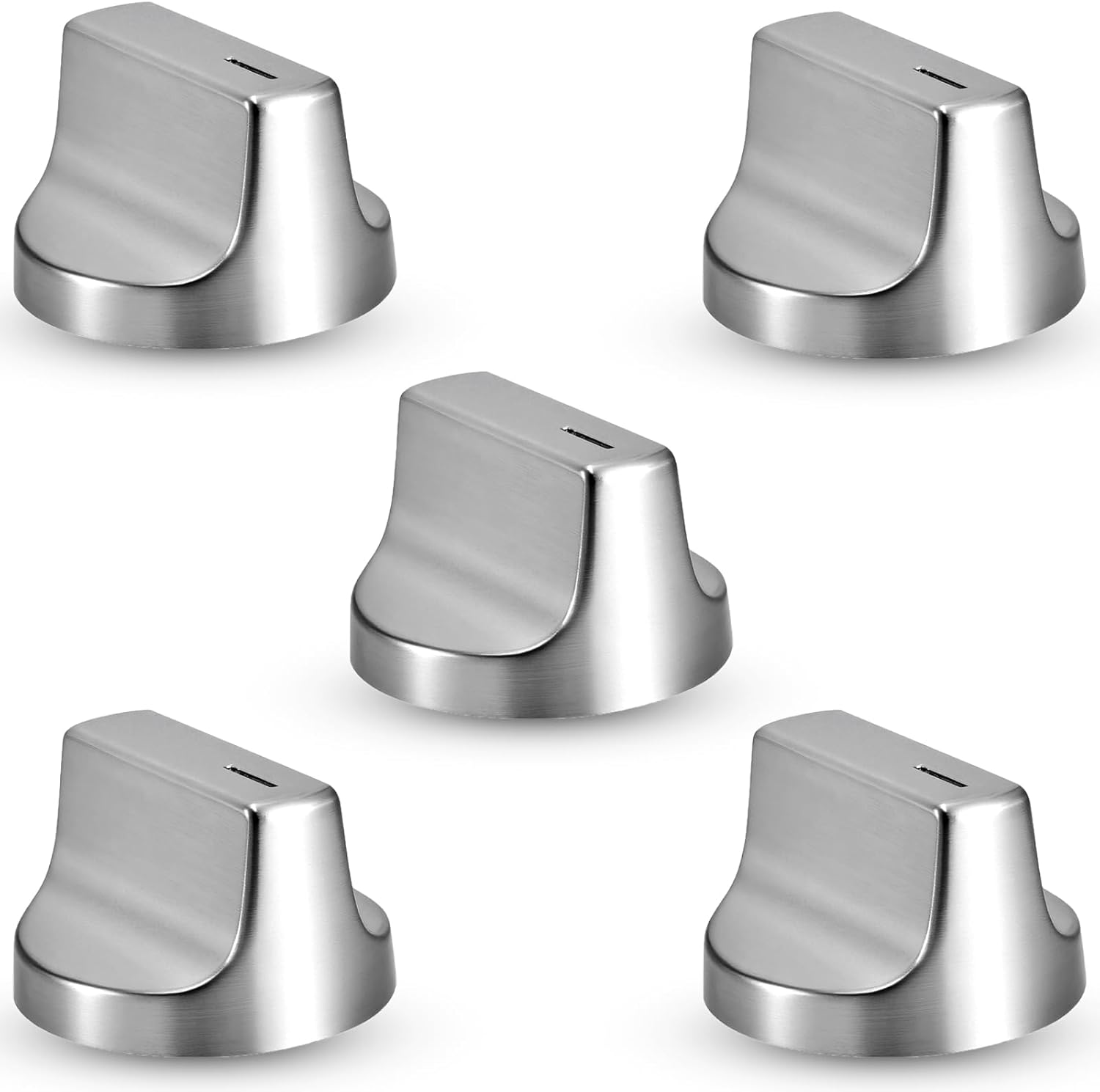 Upgraded W11366438 Stove Knob Replacement for Whirlpool WCG55US0HS00 WCG55US6HS00 WCG77US0HS00 Gas Ranges Oven Burner Cooktop Control Knobs, Replace Part # W11084623 W11359382 W11505414, Pack of 5